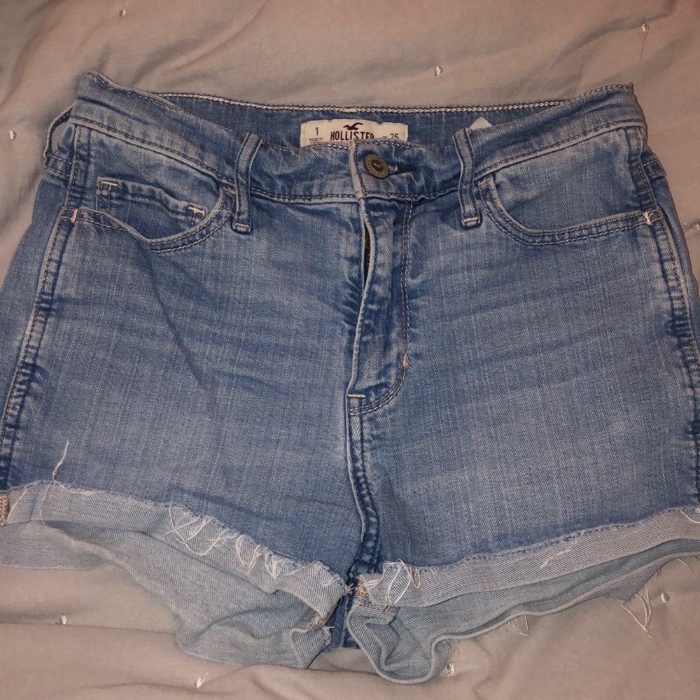High waisted jean shorts